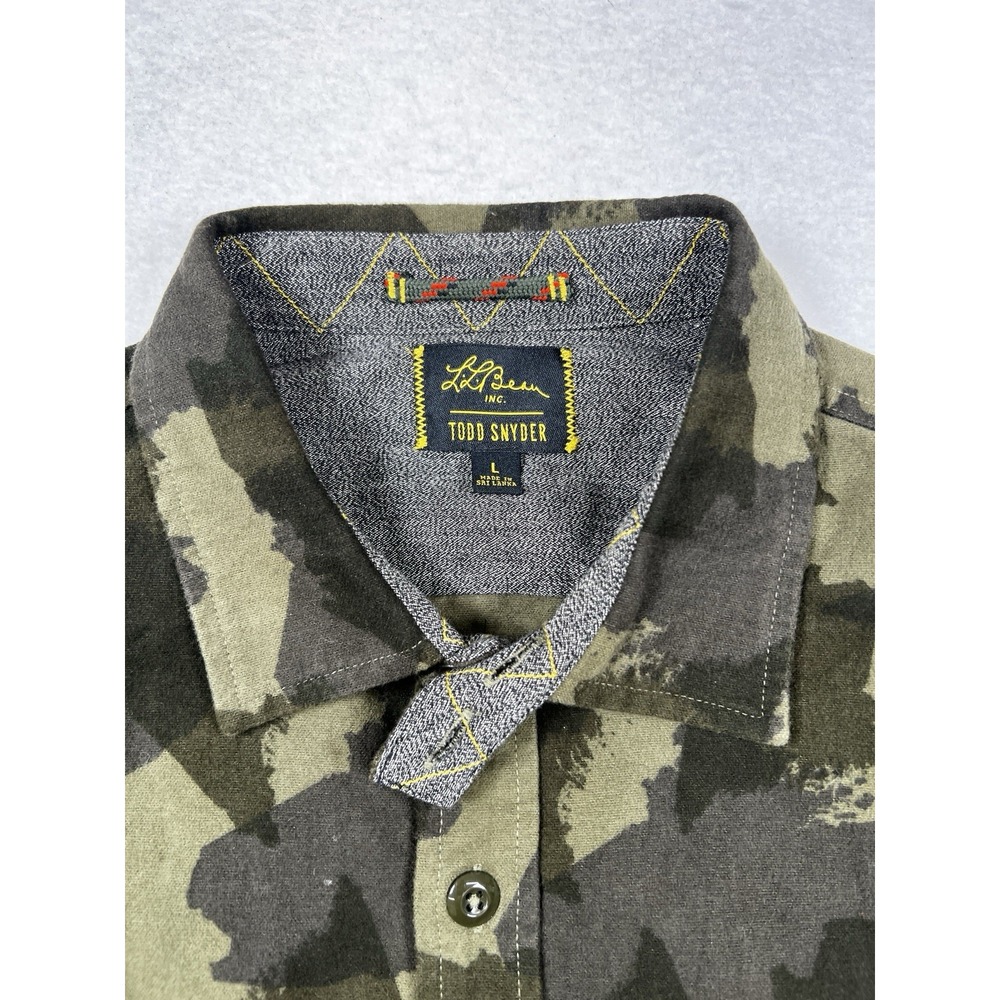 Todd Snyder x L.L. Bean Chamois Shirt - Camouflage Large - Picture 5 of 14